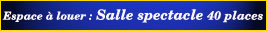 Location de salle de spectacle
